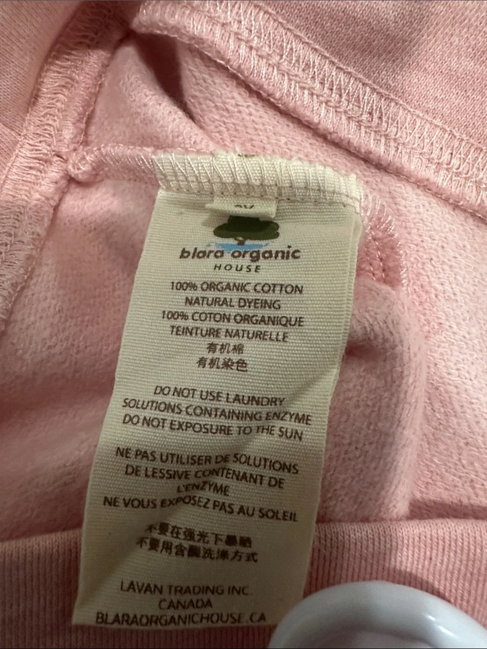 Blara Organic House 2Y Pink Organic Cotton Crewneck Sweatshirt NWT